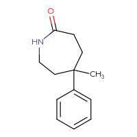 Chemical structure of 5-methyl-5-phenylazepan-2-one - CSSB00000728552