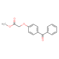 Chemical structure of methyl 2-(4-benzoylphenoxy)acetate - CSSB00041471358