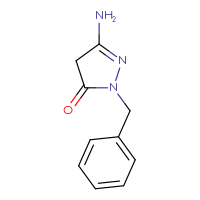 Chemical structure of 3-amino-1-benzyl-4,5-dihydro-1H-pyrazol-5-one - CSSB00009967677