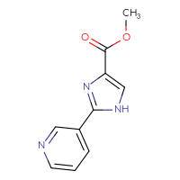 Chemical structure of methyl 2-(pyridin-3-yl)-1H-imidazole-4-carboxylate - CSSB00011632938