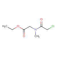 Chemical structure of ethyl 2-(2-chloro-N-methylacetamido)acetate - CSSB00000754419