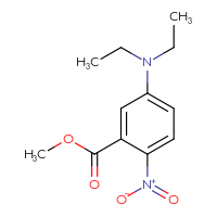Chemical structure of methyl 5-(diethylamino)-2-nitrobenzoate - CSSB01384398697