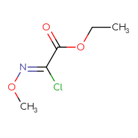 Chemical structure of ethyl (2Z)-2-chloro-2-(methoxyimino)acetate - CSSB00132308035