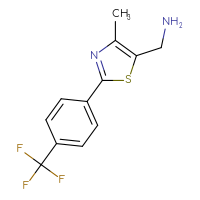 Chemical structure of 1-{4-methyl-2-[4-(trifluoromethyl)phenyl]-1,3-thiazol-5-yl}methanamine - CSSB00016996083