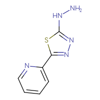 Chemical structure of 2-(5-hydrazinyl-1,3,4-thiadiazol-2-yl)pyridine - CSSB00000716849