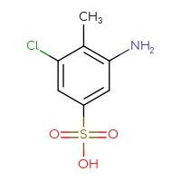Chemical structure of 3-amino-5-chloro-4-methylbenzene-1-sulfonic acid - CSSB00009991482