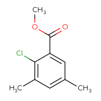 Chemical structure of methyl 2-chloro-3,5-dimethylbenzoate - CSSB00041678861
