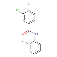 Chemical structure of 3,4-dichloro-N-(2-chlorophenyl)benzamide - CSSB00046092121