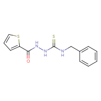 Chemical structure of N-[(benzylcarbamothioyl)amino]thiophene-2-carboxamide - CSSB00000003249