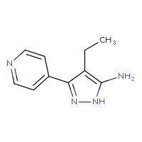 Chemical structure of 4-ethyl-3-(pyridin-4-yl)-1H-pyrazol-5-amine - CSSB00000745861