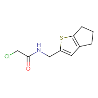 Chemical structure of 2-chloro-N-({4H,5H,6H-cyclopenta[b]thiophen-2-yl}methyl)acetamide - CSSB00011429948