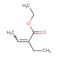 Chemical structure of ethyl 2-ethylbut-2-enoate - CSSB00015514197