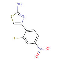 Chemical structure of 4-(2-fluoro-4-nitrophenyl)-1,3-thiazol-2-amine - CSSB00102985634