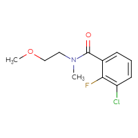 Chemical structure of 3-chloro-2-fluoro-N-(2-methoxyethyl)-N-methylbenzamide - CSSB01994503557