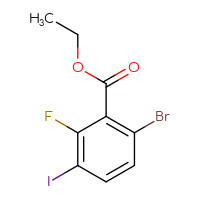 Chemical structure of ethyl 6-bromo-2-fluoro-3-iodobenzoate - CSSB00135191622