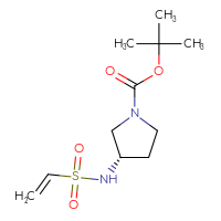Chemical structure of tert-butyl (3S)-3-ethenesulfonamidopyrrolidine-1-carboxylate - CSSB00153511379