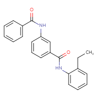 Chemical structure of 3-benzamido-N-(2-ethylphenyl)benzamide - CSSB06744479942