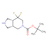 Chemical structure of tert-butyl (3aS,7aR)-7,7-difluoro-octahydro-1H-pyrrolo[3,4-c]pyridine-5-carboxylate - CSSB00135407463