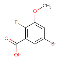 Chemical structure of 5-bromo-2-fluoro-3-methoxybenzoic acid - CSSB00010734121