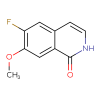Chemical structure of 6-fluoro-7-methoxy-1,2-dihydroisoquinolin-1-one - CSSB00010993822