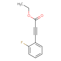 Chemical structure of ethyl 3-(2-fluorophenyl)prop-2-ynoate - CSSB00011998355