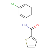 Chemical structure of N-(3-chlorophenyl)thiophene-2-carboxamide - CSSB00000153965