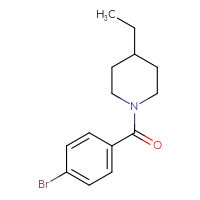 Chemical structure of 1-(4-bromobenzoyl)-4-ethylpiperidine - CSSB00005471084