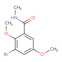 Chemical structure of 3-bromo-2,5-dimethoxy-N-methylbenzamide - CSSB00011193094