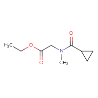 Chemical structure of ethyl 2-(1-cyclopropyl-N-methylformamido)acetate - CSSB00011509784