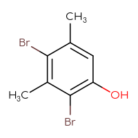 Chemical structure of 2,4-dibromo-3,5-dimethylphenol - CSSB00013486347