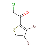 Chemical structure of 2-chloro-1-(3,4-dibromothiophen-2-yl)ethan-1-one - CSSB00012351080