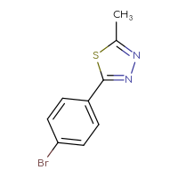 Chemical structure of 2-(4-bromophenyl)-5-methyl-1,3,4-thiadiazole - CSSB00009814929