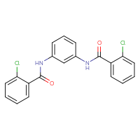 Chemical structure of 2-chloro-N-[3-(2-chlorobenzamido)phenyl]benzamide - CSSB00046117141