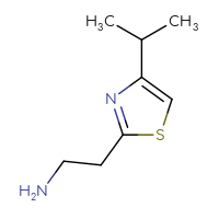 Chemical structure of 2-[4-(propan-2-yl)-1,3-thiazol-2-yl]ethan-1-amine - CSSB00011246537