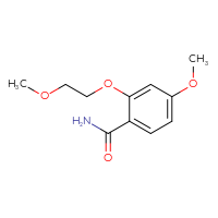 Chemical structure of 4-methoxy-2-(2-methoxyethoxy)benzamide - CSSB00027138148