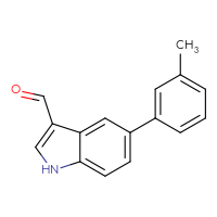 Chemical structure of 5-(3-methylphenyl)-1H-indole-3-carbaldehyde - CSSB00160503699