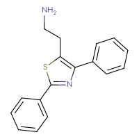 Chemical structure of 2-(2,4-diphenyl-1,3-thiazol-5-yl)ethan-1-amine - CSSB00032885640