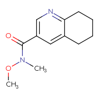 Chemical structure of N-methoxy-N-methyl-5,6,7,8-tetrahydroquinoline-3-carboxamide - CSSB01213300835