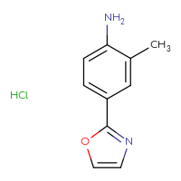 Chemical structure of 2-methyl-4-(1,3-oxazol-2-yl)aniline hydrochloride - CSSB00000733319