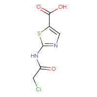 Chemical structure of 2-(2-chloroacetamido)-1,3-thiazole-5-carboxylic acid - CSSB00102687675