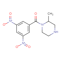 Chemical structure of 1-(3,5-dinitrobenzoyl)-2-methylpiperazine - CSSB00104285629