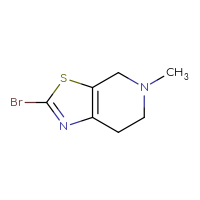 Chemical structure of 2-bromo-5-methyl-4H,5H,6H,7H-[1,3]thiazolo[5,4-c]pyridine - CSSB00012771885