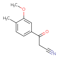 Chemical structure of 3-(3-methoxy-4-methylphenyl)-3-oxopropanenitrile - CSSB00011225199