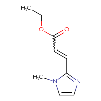 Chemical structure of ethyl 3-(1-methyl-1H-imidazol-2-yl)prop-2-enoate - CSSB00116343037