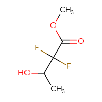 Chemical structure of methyl 2,2-difluoro-3-hydroxybutanoate - CSSB00015805810