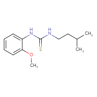 Chemical structure of 1-(2-methoxyphenyl)-3-(3-methylbutyl)thiourea - CSSB00103404985