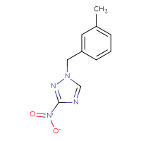 Chemical structure of 1-[(3-methylphenyl)methyl]-3-nitro-1H-1,2,4-triazole - CSSB00000052052