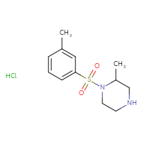 Chemical structure of 2-methyl-1-(3-methylbenzenesulfonyl)piperazine hydrochloride - CSSB00016992641