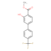Chemical structure of methyl 3-hydroxy-4'-(trifluoromethyl)-[1,1'-biphenyl]-4-carboxylate - CSSB00137326498