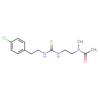 Chemical structure of N-[2-({[2-(4-chlorophenyl)ethyl]carbamothioyl}amino)ethyl]-N-methylacetamide - CSSB21432518284
